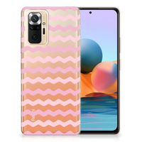 Xiaomi Redmi Note 10 Pro TPU bumper Waves Roze - thumbnail