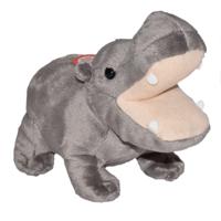 Living Earth serie - Knuffel Nijlpaard - pluche - knuffeldier - 20 cm - met geluid - Speelgoed knuff   -