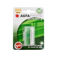 AgfaPhoto 132803944 AgfaPhoto 132-803944 Micro batterijen 2 stuks Ready-to-Use Accu 950mAh AAA groen-zilver