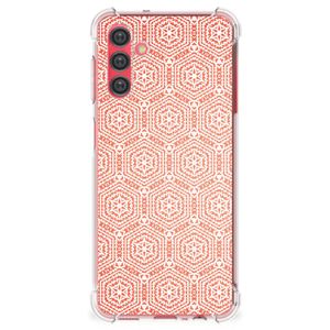 Samsung Galaxy A13 5G | A04s Doorzichtige Silicone Hoesje Pattern Orange