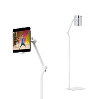 Twelve South HoverBar Tower | Universele tablet- en iPad-vloerstandaard met meerdere hoeken voor Apple Fitness +, peloton/stationaire fietsen, oefeningen en meer (wit)