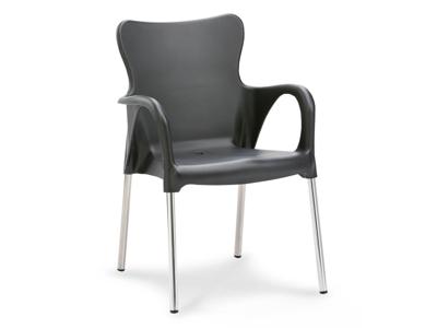 Stapelbare tuinstoel MAURO antraciet