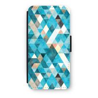 Gekleurde driehoekjes blauw: iPhone 8 Flip Hoesje