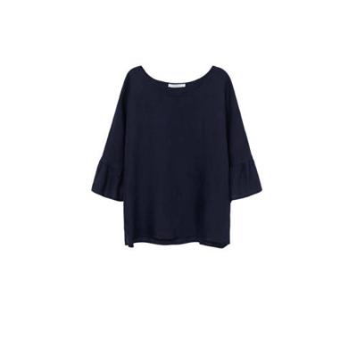 Violeta by Mango top marineblauw Violeta by Mango top marineblauw