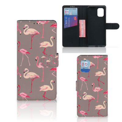 Xiaomi Mi 10 Lite Telefoonhoesje met Pasjes Flamingo