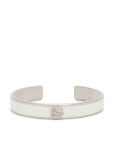 Dolce & Gabbana bracelet torque à plaque logo - Argent