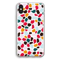 Colored Giraffe: iPhone X Transparant Hoesje - thumbnail