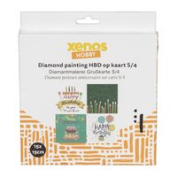 Diamond paint - verjaardagskaarten - set van 4