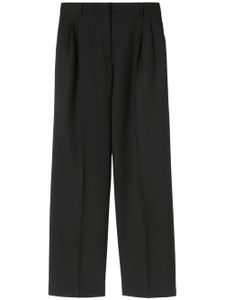 Burberry pantalon court en laine à coupe ample - Noir