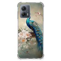 Case Anti-shock voor Motorola Moto G53 Vintage Pauwen