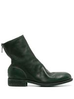 Guidi bottines zippées en cuir - Vert