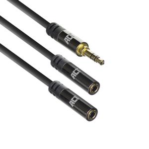 ACT AC3620 audiosplitter 3.5mm naar 2 x 3.5mm 0,15m