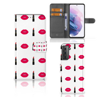 Samsung Galaxy S21 Plus Telefoon Hoesje Lipstick Kiss - thumbnail