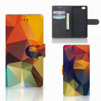 Huawei Ascend P8 Lite Book Case Polygon Color