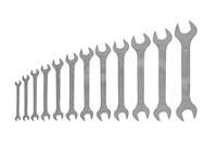 GEDORE Dubbele steeksleutelset, set 12-delig, SW 6-32 mm, metrisch, plat, moersleutelset, mat verchroomd, 6-120