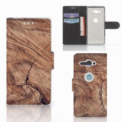 Sony Xperia XZ2 Compact Book Style Case Tree Trunk