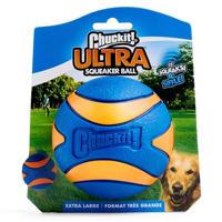 ChuckIt! Ultra Squeaker Ball Hondenspeelgoed, Duurzaam High Bounce Drijvende Rubber Piepende Hondenbal, Launcher Compatibel Speelgoed Voor Honden, 1 Pack, X-Large