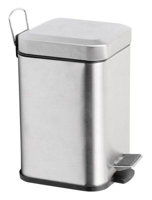 BWH design Square afvalemmer gepolijst RVS 8 liter