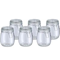 Weckpot/inmaakpot Alfie - 6x - 750 ml - glas - beugelsluiting - D11 x H14 cm - thumbnail