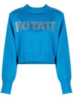 ROTATE BIRGER CHRISTENSEN sweat Shandy à logo clouté - Bleu - thumbnail