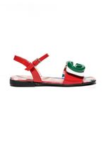 Gucci Kids sandales en cuir à logo GG - Rouge - thumbnail