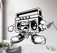 Kleine muurstickers Graffiti boombox