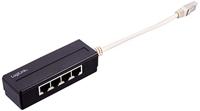 LogiLink MP0032 RJ45 4-poorts splitter zwart