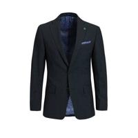 Van Gils geruit slim fit colbert met wol donkergroen