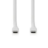 Nedis USB-Kabel | USB 3.2 Gen 1 | USB-C Male | USB-C Male | 60 W | 4K@60Hz | 5 Gbps | Vernikkeld | 1.50 m | Rond | Silicone | Wit | Doos -