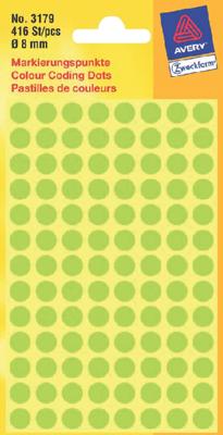 Avery Zweckform 3179 etiket Groen Rond Permanent 416 stuk(s)