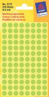 Avery Zweckform 3179 etiket Groen Rond Permanent 416 stuk(s)