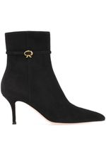 Gianvito Rossi bottines Ribbon Ville 70 mm en daim - Noir