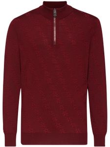 Billionaire pull à motif monogrammé en jacquard - Rouge