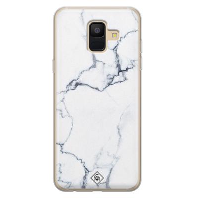 Samsung Galaxy A6 2018 siliconen hoesje - Marmer grijs Samsung Galaxy A6 2018 siliconen hoesje - Marmer grijs