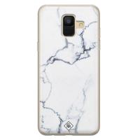 Samsung Galaxy A6 2018 siliconen hoesje - Marmer grijs
