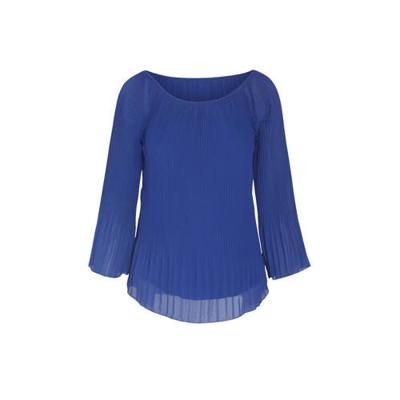 Cassis semi-transparante top blauw