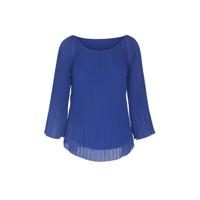 Cassis semi-transparante top blauw