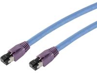 Smart 50.9101 RJ45 Netwerkkabel, patchkabel CAT 8.1 S/FTP 0.50 m Blauw Vergulde steekcontacten, Snagless 1 stuk(s)