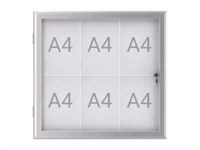 Maul Wissellijst MAULexcite Voor papierformaat: 6 x DIN A4 Tegen regen beschermde buitenruimte 6653608 Aluminium Zilver 1 stuk(s)