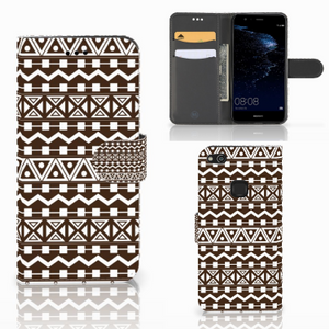 Huawei P10 Lite Telefoon Hoesje Aztec Brown