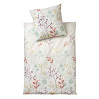 Set bio-Renforcé-beddengoed, 2-dlg, salie-natuur 80 x 80 + 155 x 220 cm