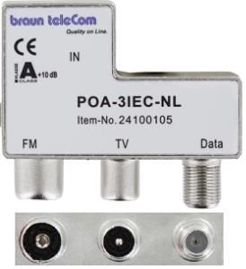 Enzo Braun Telecom Radio-TV-Modem verdeler POA 3 IEC-NL - 2080030