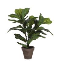 Mica Decorations Ficus Lyrata Kunstplant - H35 x Ø45 cm - Groen Bont