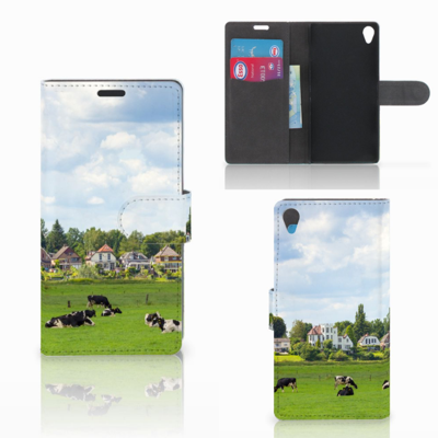 Sony Xperia Z3 Telefoonhoesje met Pasjes Koeien Sony Xperia Z3 Telefoonhoesje met Pasjes Koeien