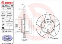 Remschijf BREMBO, Remschijftype: Gespleten: , u.a. für BMW