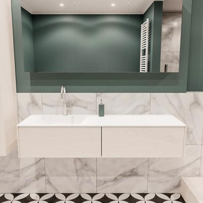 Lush onderkast 150cm in kleur UNDERLAYMENT met 2 lades Push tot open geschikt voor linkse wastafel. Compleet met solid surface wastafel cloud M35217met 1 kraangat(en) Lush onderkast 150cm in kleur UNDERLAYMENT met 2 lades Push tot open geschikt voor linkse wastafel. Compleet met solid surface wastafel cloud M35217met 1 kraangat(en)