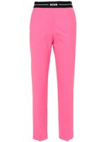 MSGM pantalon slim à taille haute - Rose