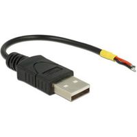 Delock 85250 Kabel USB 2.0 Type-A male > 2 x open draden voeding 10cm Raspberry Pi - thumbnail