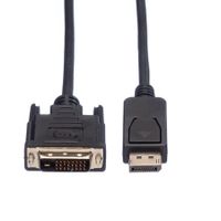 VALUE DisplayPort Kabel DP Male - DVI (24+1) Male, LSOH, zwart, 1,5 m - thumbnail