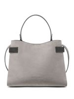 Brunello Cucinelli sac en cuir à ornements métalliques - Gris